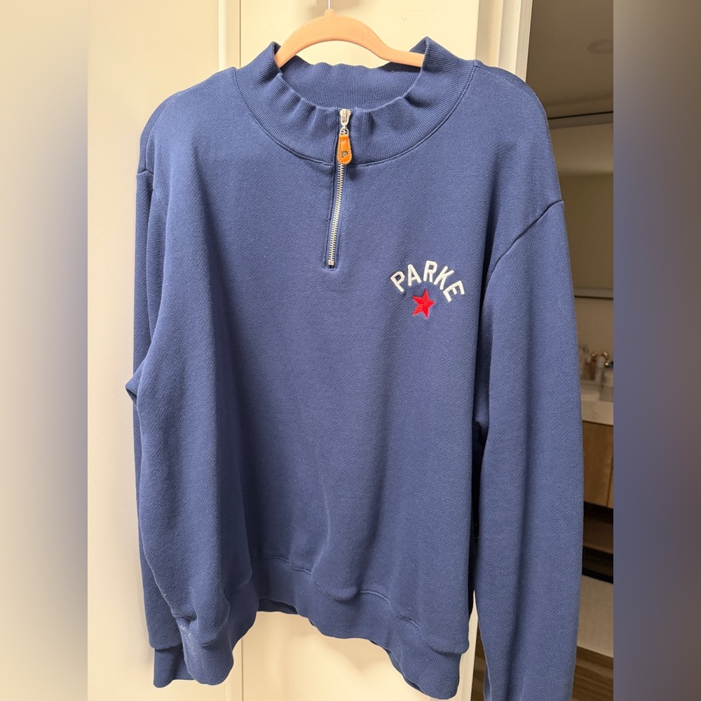 Parke Coastal Collection Zip MockNeck size L/XL